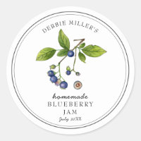 Elegante Blueberry auf weißem Marmelade