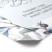 Elegante Blueberry Books for Baby Poster (Ecke)