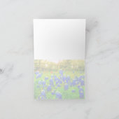 Elegante Bluebonnets-Frühlings-Hochzeit danken Dankeskarte (Innenseite)