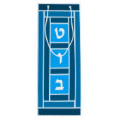 Elegante Blues Mazel Tov Weinkultur und Erde Geschenktüte Für Weinflaschen (Rückseite)