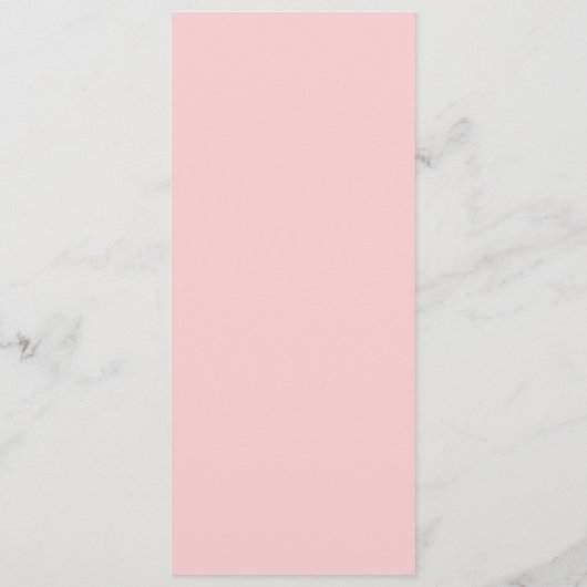 Elegante Blues Rosa Hochzeitsempfehlung Menükarte (Rückseite)