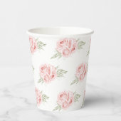Elegante Blues Rose Rose Paper Cups Pappbecher (Links)