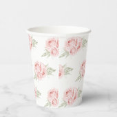 Elegante Blues Rose Rose Paper Cups Pappbecher (Rechts)