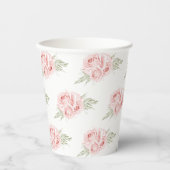 Elegante Blues Rose Rose Paper Cups Pappbecher (Vorderseite)