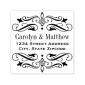 Elegante Blüh Vintage Wedding Rücksendeadresse Permastempel (Design)