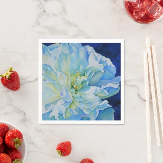 Elegante blühende Aquarellfarben Serviette (Beispiel)