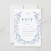 Elegante blühende böhmische Hochzeit RSVP-Karten RSVP Karte (Vorderseite)