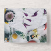 Elegante blühende Rose All In One Einladung (Rückseite)