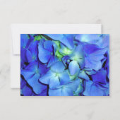 Elegante blühende Rose Blaue Hydrangeas UAWG Save The Date (Rückseite)