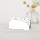 Elegante blühende rustikale Platzkarten (Vorderseite)