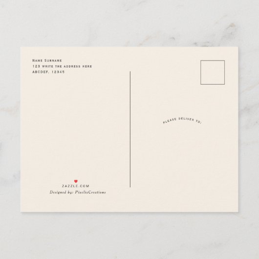 Elegante blühende, schicke Blume im Garten Einladungspostkarte (Rückseite)