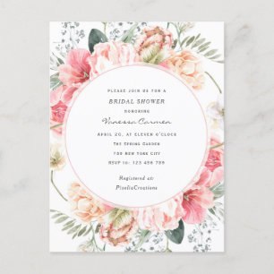 Elegante blühende, schicke Blume im Garten Einladungspostkarte