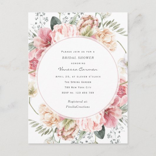 Elegante blühende, schicke Blume im Garten Einladungspostkarte (Vorderseite)