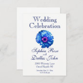 Elegante blühende Sonnenblume Einladung (Vorne/Hinten)