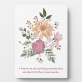 Elegante Blume, A Friend ist... Fotoplatte (Vorderseite)