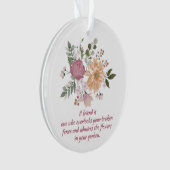 Elegante Blume, A Friend ist... Ornament (Vorderseite)