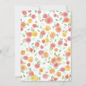 Elegante Blume Abschiedszeit Party Einladung (Rückseite)