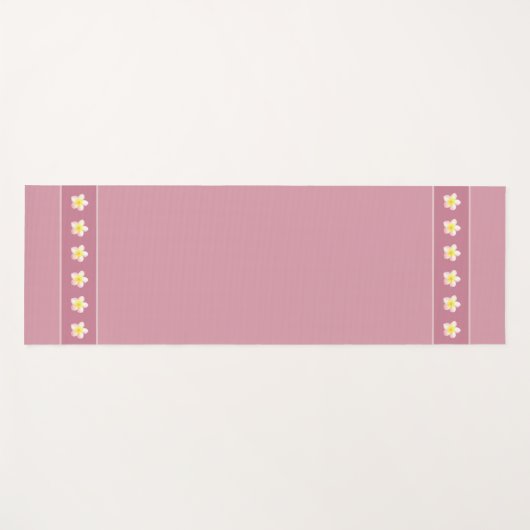 Elegante Blume auf Light Rose Gold Shades Yogamatte (Vorderseite (Horizontal))