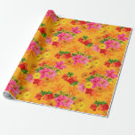 Elegante Blume auf Orange Geschenkpapier<br><div class="desc">Blumenstrauß mit orangefarbenem Umhüllungspapier für Brautpartys,  Hochzeiten,  Geburtstage oder jeden besondere Anlass.</div>