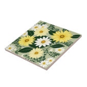 Elegante Blume aus Gelb und Weiß Fliese (Seite)