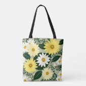 Elegante Blume aus Gelb und Weiß Tasche (Rückseite)