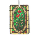 Elegante Blume aus gepolstertem Glas Autolufterfrischer (Rückseite)