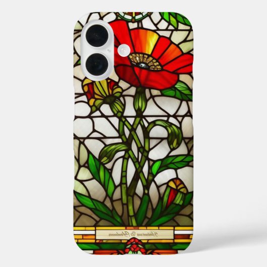 Elegante Blume aus gepolstertem Glas Case-Mate iPhone Hülle (Rückseite)