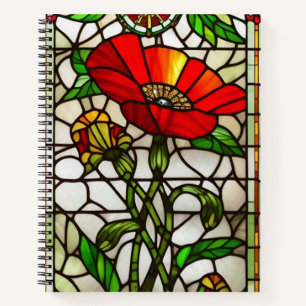 Elegante Blume aus gepolstertem Glas Notizblock