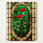 Elegante Blume aus gepolstertem Glas Planer (Rückseite)