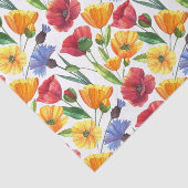 Elegante Blume aus Rot und Gelb Mohnblumen, Kornbl Seidenpapier (Ausschnitt)