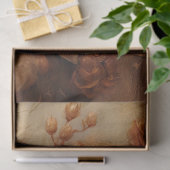 Elegante Blume aus Terrakotta und Weißrosen Seidenpapier (Geschenk)