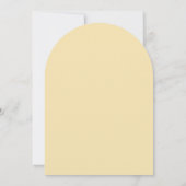 Elegante Blume aus Weißgelb Einladung (Rückseite)