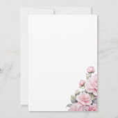 Elegante Blume Babydusche Einladung (Rückseite)