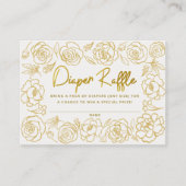 Elegante Blume Babydusche-Windelwaschkarte Begleitkarte (Vorderseite)