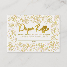 Elegante Blume Babydusche-Windelwaschkarte Begleitkarte