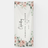 Elegante Blume bei Frühblütenhochzeit Banner (Vertikal)