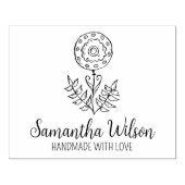 Elegante Blume, benutzerdefiniert handgemacht groß Gummistempel (Prägung)