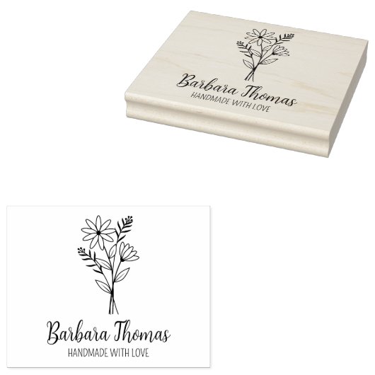 Elegante Blume, benutzerdefiniert handgemacht groß Gummistempel (Stempel)