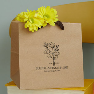 Elegante Blume benutzerdefiniertes Geschäftsmodell Gummistempel