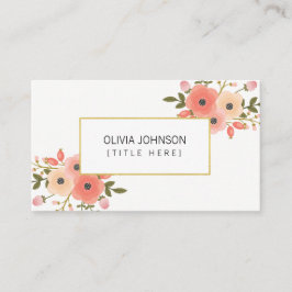 Elegante Blume Berufliche Visitenkarten Visitenkarte