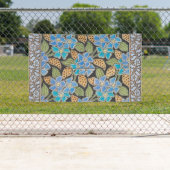 Elegante Blume Blue Periwinkle Floral Classic Banner (Insitu)