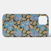 Elegante Blume Blue Periwinkle Floral Classic Case-Mate iPhone Hülle (Rückseite (Horizontal))