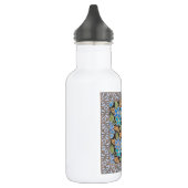 Elegante Blume Blue Periwinkle Floral Classic Edelstahlflasche (Links)