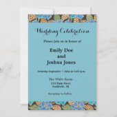 Elegante Blume Blue Periwinkle Floral Classic Einladung (Vorderseite)