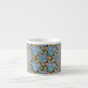 Elegante Blume Blue Periwinkle Floral Classic Espressotasse