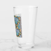 Elegante Blume Blue Periwinkle Floral Classic Glas (Links)