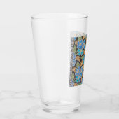 Elegante Blume Blue Periwinkle Floral Classic Glas (Rechts)