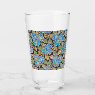 Elegante Blume Blue Periwinkle Floral Classic Glas
