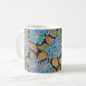 Elegante Blume Blue Periwinkle Floral Classic Kaffeetasse (Vorderseite Links)