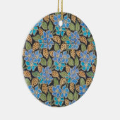 Elegante Blume Blue Periwinkle Floral Classic Keramik Ornament (Rechts)